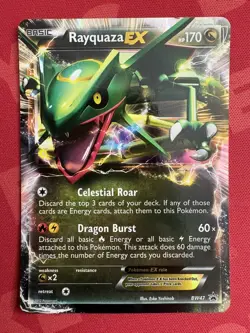 Pokemon TCG Rayquaza EX BW Promos BW47 BW Black Star Promo Holo Card - Image 1