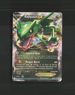 Rayquaza EX BW47 Black & White Black Star Promo Holo Pokemon Card DMG - Image 1