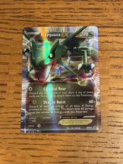 Pokemon TCG Rayquaza EX BW47 Ultra Rare Black Star Promo 2012 MP Damaged - Image 1