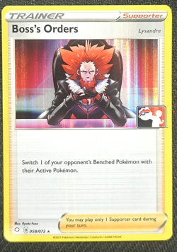 Pokemon Boss's Orders - 058/072 Prize Pack Series Cards Holo Pack Fresh - NM - Image 1