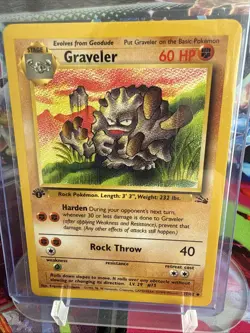 Pokemon TCG Graveler Fossil, 1st Edition Uncommon Never Played, Near Mint! - Image 1