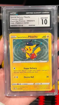 Special Delivery Pikachu - SWSH074 - Sword & Shield Promo - CGC 10 Gem Mint - Image 1