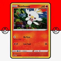 Pokemon Scorbunny SWSH071 Black Star Promo Cosmos Holo #2 NM - Image 1