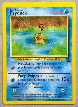Pokemon Psyduck #20 - 2000 Wizards Black Star Promo - Lightly Played (LP) Cond. - Image 1