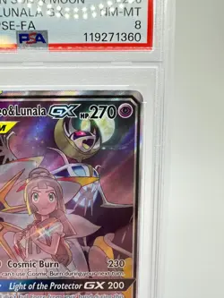 2019 Pokemon Sun & Moon Cosmic Eclipse Solgaleo & Lunala GX #216 | PSA 8 NM-MT - Image 3