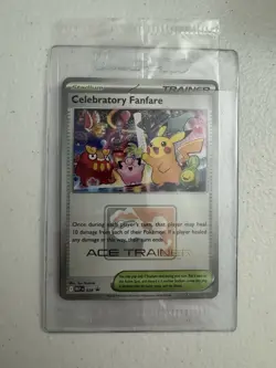 Celebratory Fanfare Pokemon TCG Ace Trainer Reward MEP 028 Promo New Sealed - Image 1