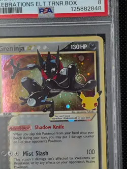 SWIRL Greninja Gold Star SWSH144 PSA 8 Celebrations Promo Pokemon TCG - Image 4