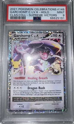 2021 POKEMON CELEBRATIONS GARCHOMP C LV.X HOLO CLAS.COLL SUPREME VICTORS PSA 9 - Image 1
