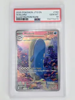 PSA 10 Gem Mint Wailord 162/159 Pokemon Journey Together - Image 1