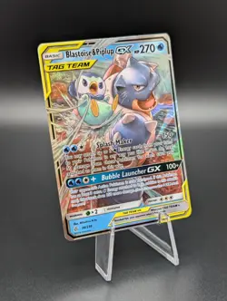 Pokemon TCG Sun & Moon Cosmic Eclipse Blastoise & Piplup GX Tag Team 38/236 - Image 2