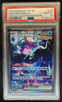 2024 Pokemon SV Temporal Forces TEF EN Walking Wake ex #205/162 PSA 10 - Image 1