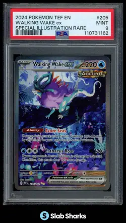 2024 POKEMON SV TEMPORAL FORCES - TEF EN #205/162 WALKING WAKE EX SIR PSA 9 - Image 1
