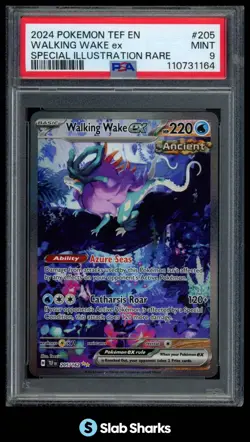 2024 POKEMON SV TEMPORAL FORCES - TEF EN #205/162 WALKING WAKE EX SIR PSA 9 - Image 1