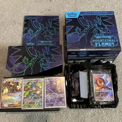 Pokemon Phantasmal Flames Elite Trainer Box opened with pulls and everything - Image 1