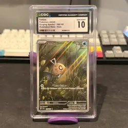 CGC 10 GEM MINT Surging Sparks 198/191 Feebas Illustration Rare Holo Pokemon - Image 1
