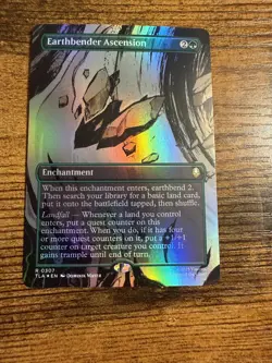 MTG Magic The Gather Avatar FOIL Borderless Showcase Earthbender Ascension! - Image 1