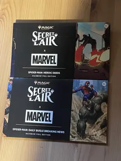 MTG Secret Lair Spider-Man Heroic Deeds + Daily Bugle Rainbow Foils Lot x2 - Image 2