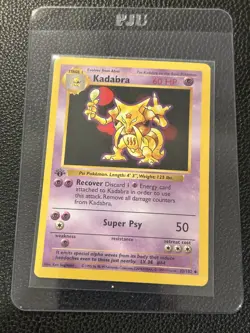 1999 Pokemon 1st Edition Base Set (SHADOWLESS) MINT UNPLAYED- Kadabra - 32/102 - Image 3