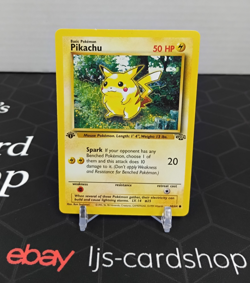 Pikachu Jungle 60/64 Regular 1st Edition LP Pokemon Card T1 - Image 1