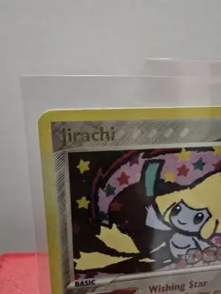 Pokemon TCG - Jirachi EX Deoxys Stamped 9/107 Reverse Holo Foil Rare Card MP/HP - Image 2