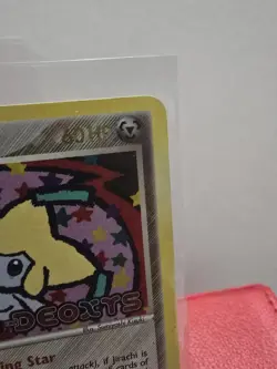 Pokemon TCG - Jirachi EX Deoxys Stamped 9/107 Reverse Holo Foil Rare Card MP/HP - Image 3