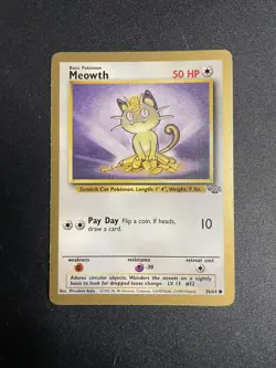 Meowth | 56 / 64 | Jungle | Fruit Rollup Gold Border Promo | Pokemon Card | LP - Image 1