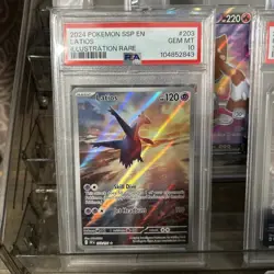 2024 POKEMON SSP EN-SURGING SPARKS ILLUSTRATION RARE #203 LATIOS PSA 10 - Image 1