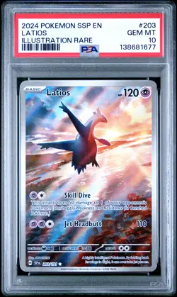 2024 POKEMON SSP EN-SURGING SPARKS ILLUSTRATION RARE #203 LATIOS PSA 10 - Image 1