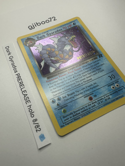Pokemon Dark Gyarados 8/82 WotC Team Rocket Prerelease Holo Rare Promo NM - Image 2