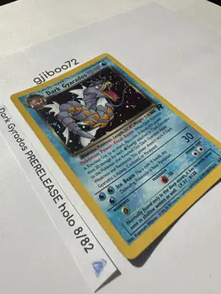 Pokemon Dark Gyarados 8/82 WotC Team Rocket Prerelease Holo Rare Promo NM - Image 2