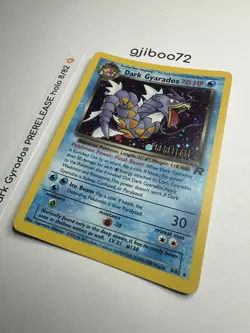Pokemon Dark Gyarados 8/82 WotC Team Rocket Prerelease Holo Rare Promo NM - Image 2