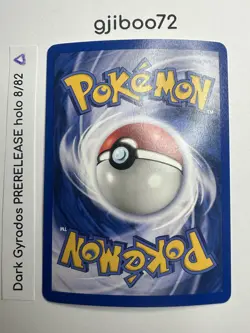 Pokemon Dark Gyarados 8/82 WotC Team Rocket Prerelease Holo Rare Promo NM - Image 3