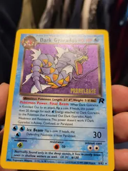 Pokemon TCG Dark Gyarados 8/82 Team Rocket Prerelease Holo Rare Promo LP WOTC - Image 3