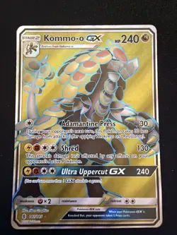 Kommo-o GX (Full Art) 141/145 Sm-Guardians Rising Holo Pokemon Card TCG - Image 1