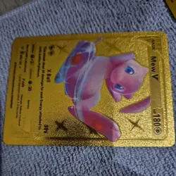 Mew V 069/189 Pokemon Gold Foil Card Fan Art - Image 3
