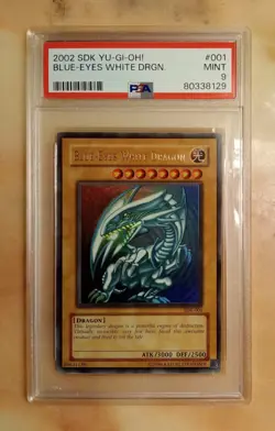 Yu-Gi-Oh 2002 Blue-Eyes White Dragon PSA 9 MINT SDK-001 Unlimited - Image 1