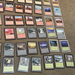 60 Vintage MTG Basic Lands Old Style School Various Black White Borders Magic - Image 4