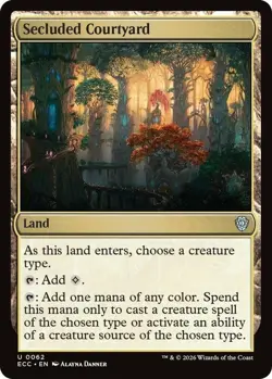 x4 Secluded Courtyard U MTG Commander: Lorwyn Eclipsed M/NM, English - Image 1