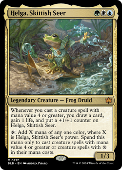 Helga, Skittish Seer Bloomburrow Regular NM - Image 1