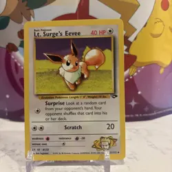 Lt. Surge’s Eevee 51/132 Gym Challenge 2000 Uncommon NM Pokemon TCG - Image 1