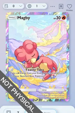 Pokemon TCG POCKET - Magby 1⭐, Wisdom of Sea and Sky, English - Image 1