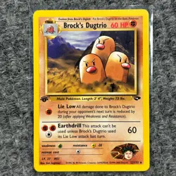 Vintage Pokemon Gym Challenge Brock's Dugtrio 22/132 Rare NM - Image 1