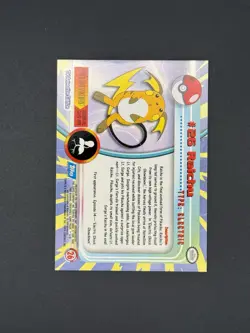 #26 Raichu 1999 TOPPS Pokemon TV Blue Label Vintage! - Image 2