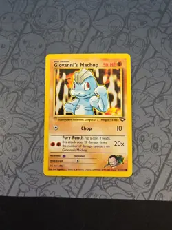 Pokemon: Giovanni's Machop #72/132 Pokemon Gym Challenge 2000 WOTC - NM - M46 - Image 1