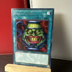 Yu-Gi-Oh! Pot of Greed Legend of Blue Eyes White Dragon LOB-EN119 +bonus holo - Image 1
