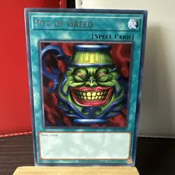 Yu-Gi-Oh! Pot of Greed Legend of Blue Eyes White Dragon LOB-EN119 +bonus holo - Image 2