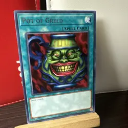 Yu-Gi-Oh! Pot of Greed Legend of Blue Eyes White Dragon LOB-EN119 +bonus holo - Image 3