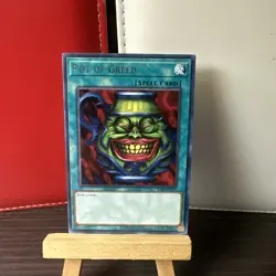 Yu-Gi-Oh! Pot of Greed Legend of Blue Eyes White Dragon LOB-EN119 +bonus holo - Image 4