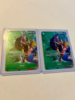2x One piece Card Game Sanji EB01-014 2025 Tournament Pack Vol. 1 Winner NM - Image 1