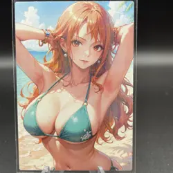 Nami One Piece Anime Waifu Card Doujin ACG Goddess Holo - Image 1